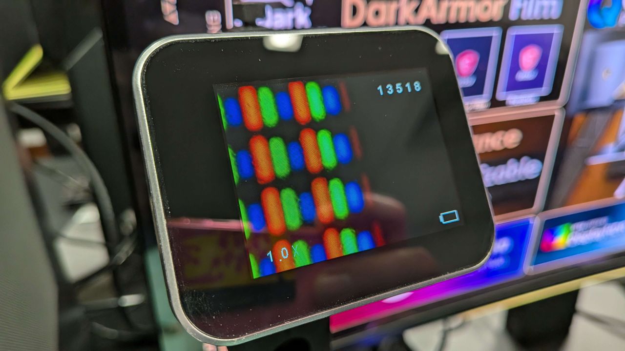 QD-OLED RGB Stripe subpixel layout