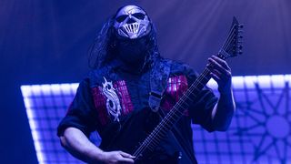 Mick Thomson of Slipknot performs in concert at the Ericsson Globe Arena on February 21, 2020 in Stockholm, Sweden