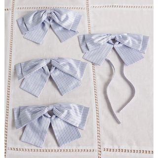 Gohar World Set of Four Cotton-Blend Jacquard Napkin Bows