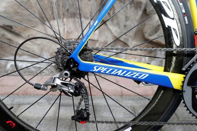 The Saxo-Tinkoff bikes have been given a striking new colour scheme for 2014
