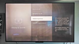 Ambient Experience Settings on Amazon Fire TV Omni QLED