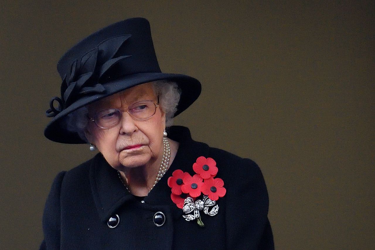 Queen Elizabeth II at the Remembrance Day service 2020