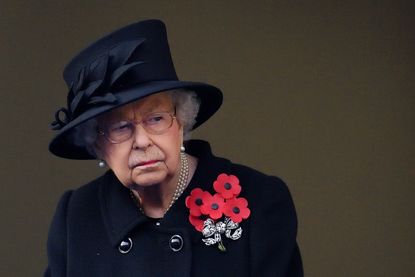 Queen Elizabeth II at the Remembrance Day service 2020