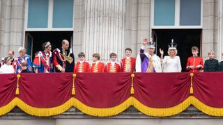 The Royal Family on the balcony of Buckingham Palace on the coronation day