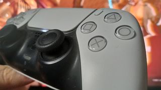 PS5 review; a photo of the DualSense controller