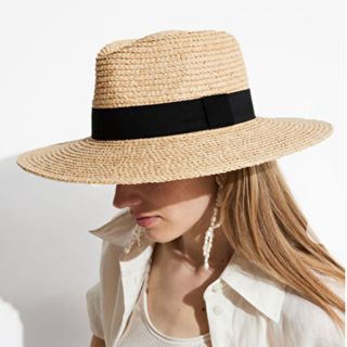 & Other Stories Grosgrain-Trimmed Straw Hat