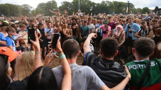 A circle pit at Leeds festival