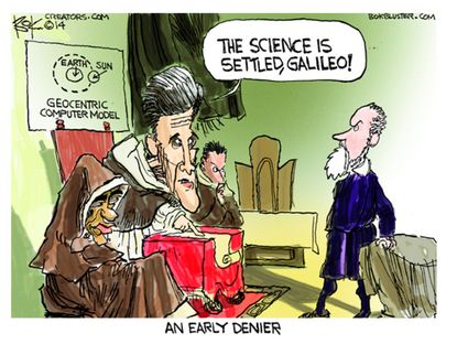 Political cartoon John Kerry climate change