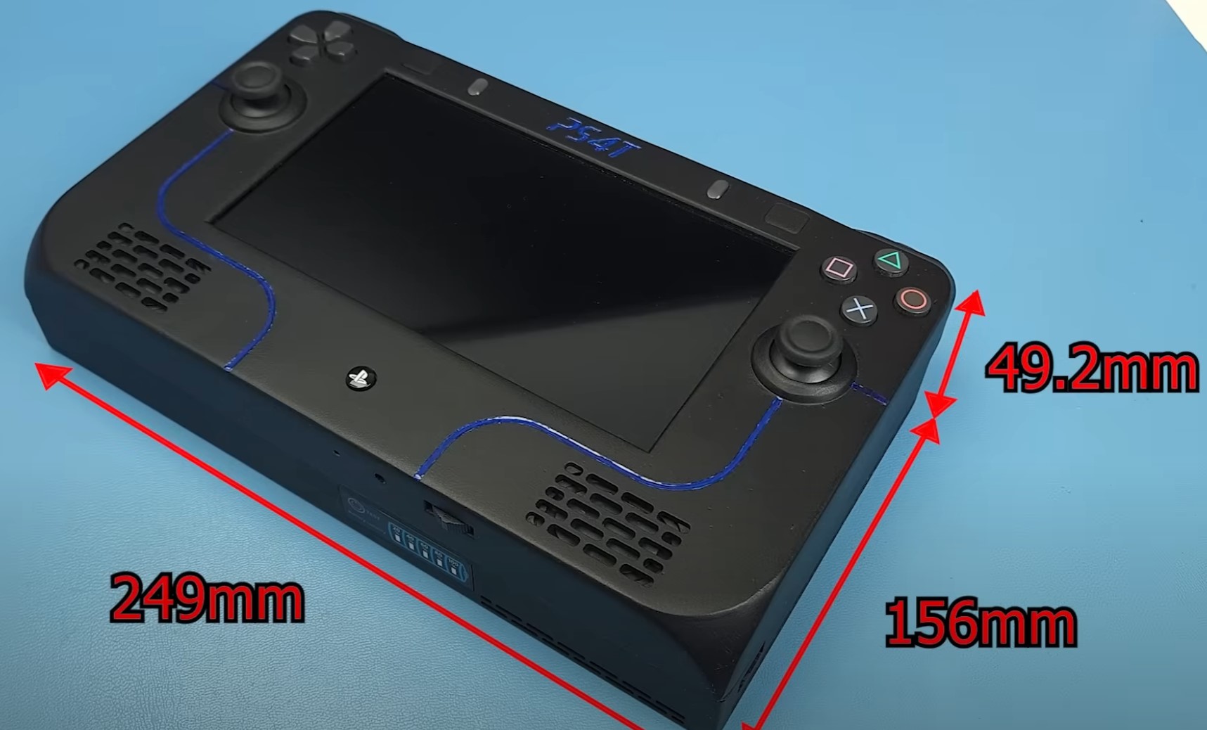 The dimensions of Restore Technique's PS4 Handheld