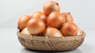 Bowl of brown onions