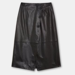 Karen Millen Leather Wrap Skirt
