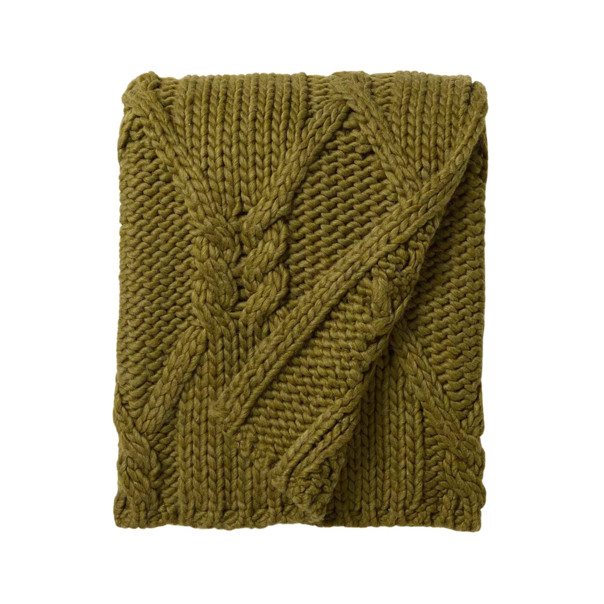 a green knit blanket