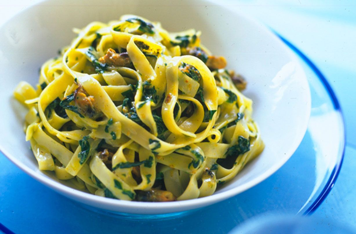 Creamy salmon and spinach tagliatelle Italian Recipes GoodtoKnow