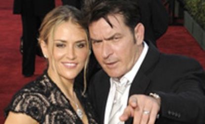 Charlie Sheen and wife Brooke Mueller: One's in rehab, the other, "prehab"