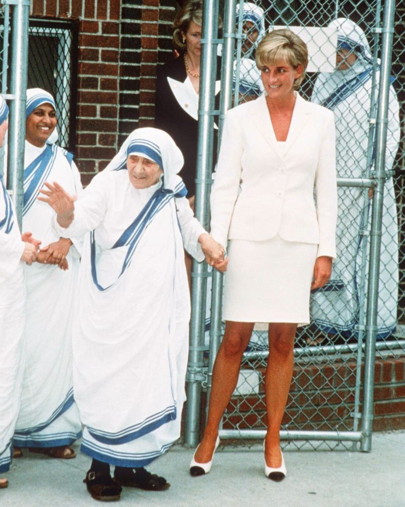 Princess Diana's white co ord