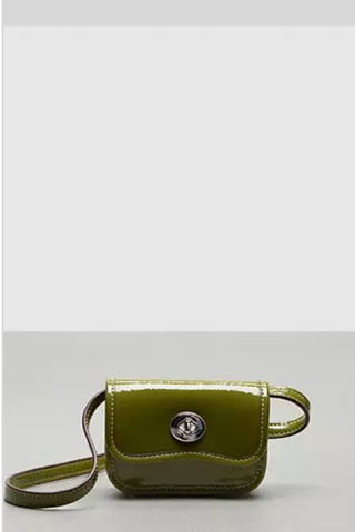 Coachtopia Wavy Wallet With Crossbody Strap in Crinkled Patent Coachtopia Leather