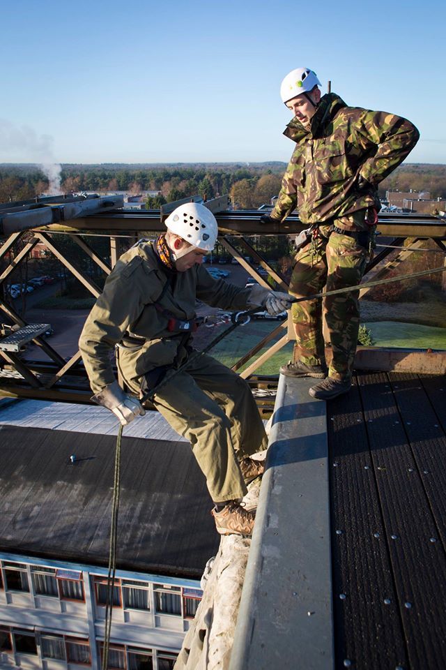 Abseiling during the training camp