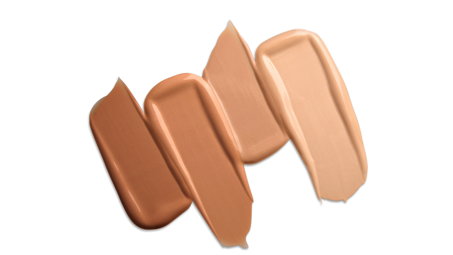 smudges of foundation in various tones