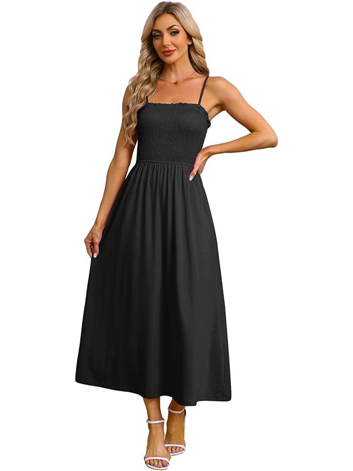 OFEEFAN, Black Maxi Dress