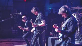 Joe Satriani, Steve Vai and Eric Johnson performing at the G3 tour