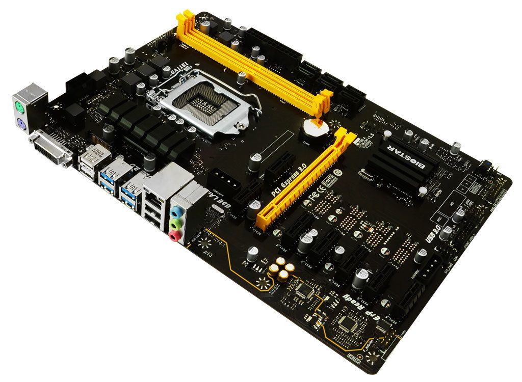 【未使用品】BIOSTAR TB250-BTC+ Biostar Reveals The First 8-Slot PCI-e Mining Motherboard (Update