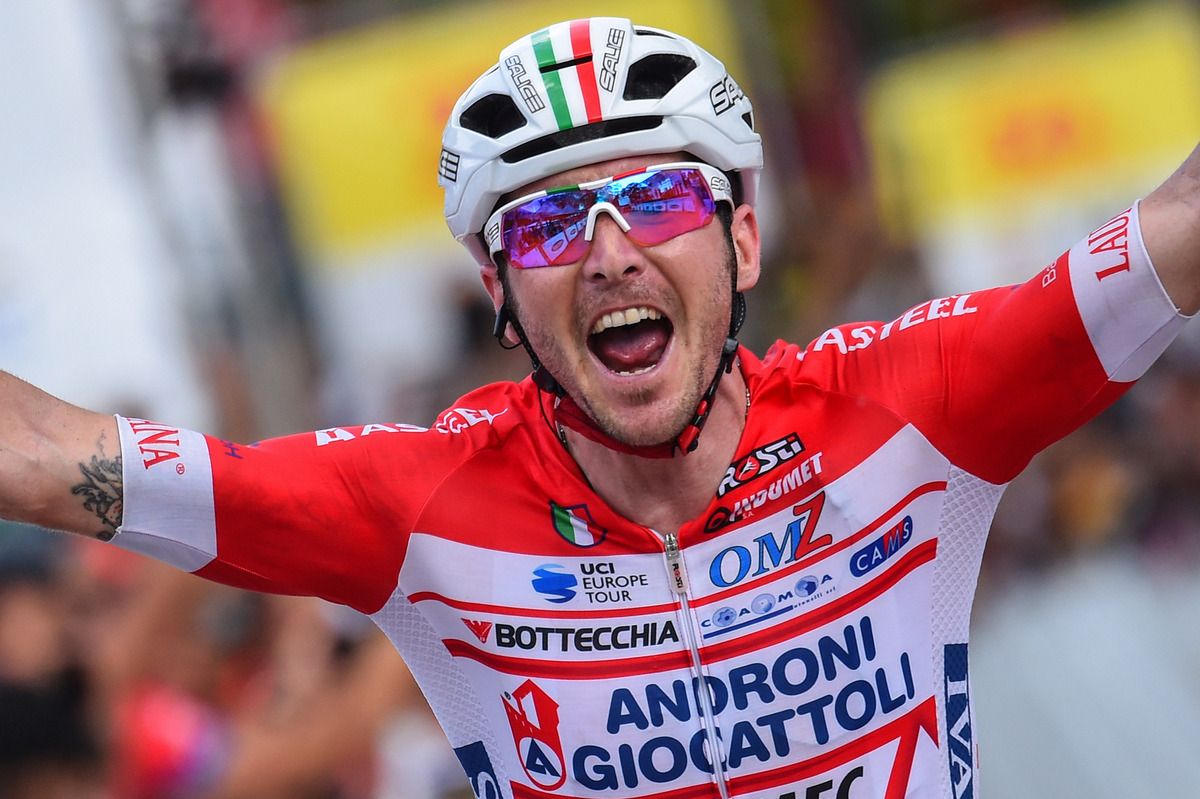 Manuel Belletti (Androni Giocattoli-Sidermec) celebrates