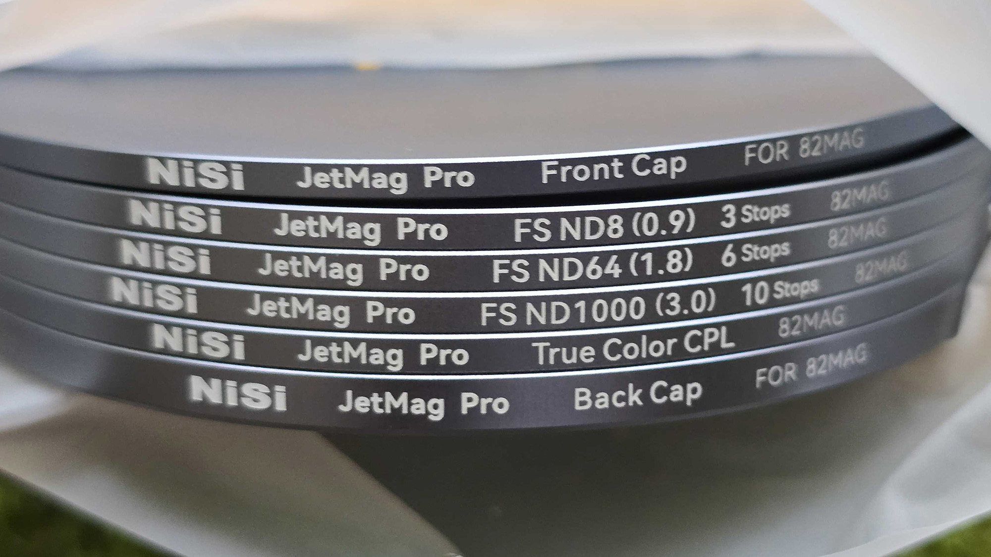 A stack of ND filters from NiSi