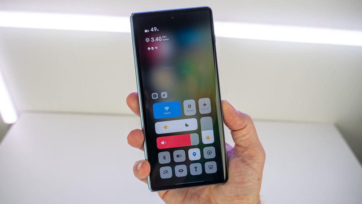 Vivo X Fold quick toggles