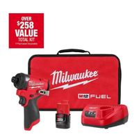 Milwaukee M12 FUEL Cordless 1/4 in. Hex Impact Driver Compact Kit: was $179, now $99 at Home Depot