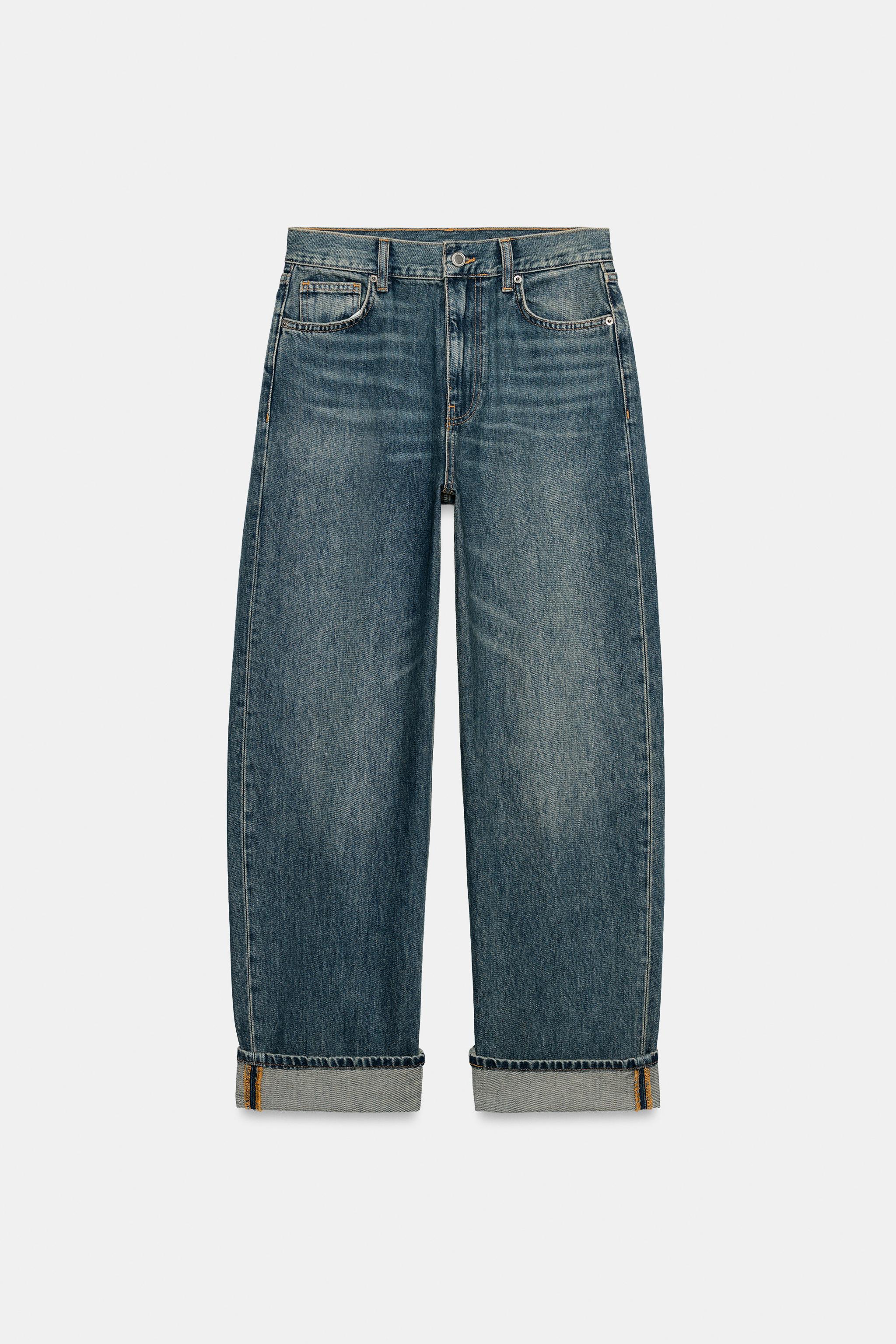 Zw Collection Mid-Rise Baggy Fit Jeans - Blue - 26 (us 2)