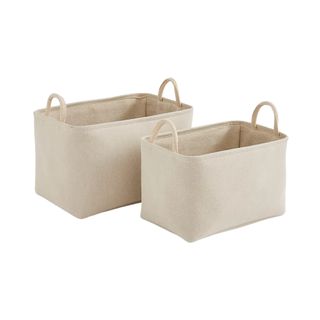 Set of 2 fabric storage basket