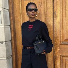 Influencer wears culottes.