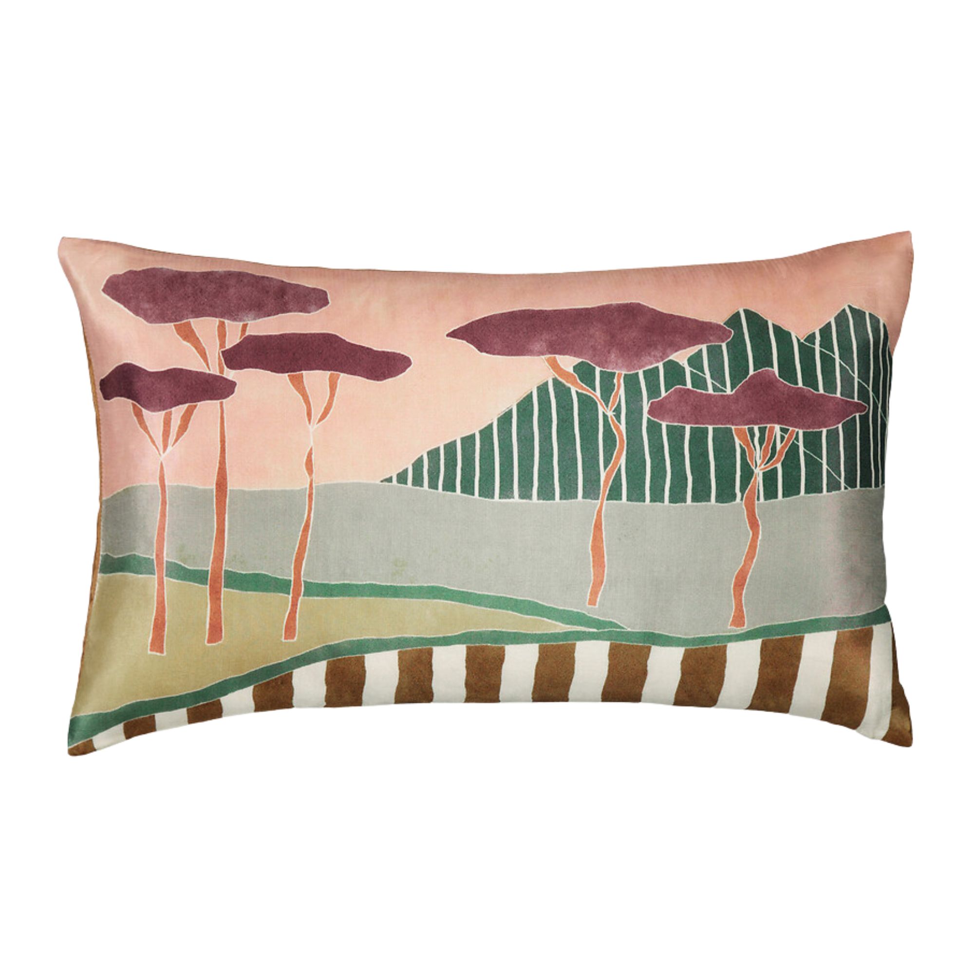 LA REDOUTE INTERIEURS, Solaro Landscape Pure Silk Cushion Cover