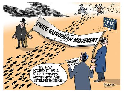 Political cartoon European Union movement