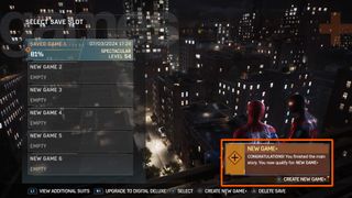 Spider-Man 2 New Game Plus