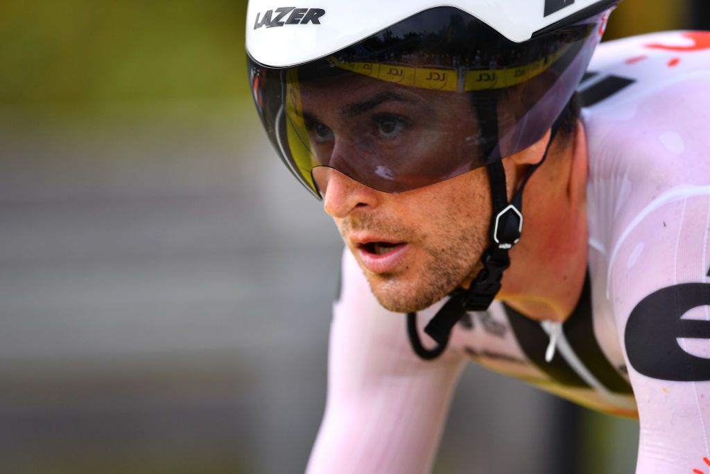 LA PLANCHE FRANCE SEPTEMBER 19 Arrival Tiesj Benoot of Belgium and Team Sunweb during the 107th Tour de France 2020 Stage 20 a 362km Individual Time Trial stage from Lure to La Planche Des Belles Filles 1035m ITT TDF2020 LeTour on September 19 2020 in La Planche France Photo by Stuart FranklinGetty Images