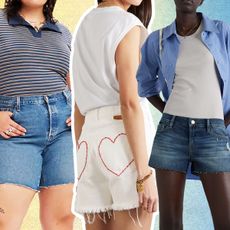 graphic of the best denim shorts for women in 2023