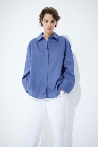 Linen-Blend Shirt