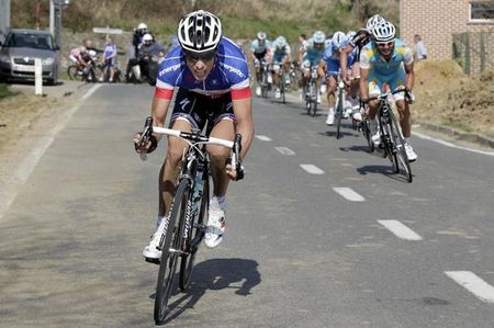 An attack from the field by Sylvain Chavanel (Omega Pharma-QuickStep)