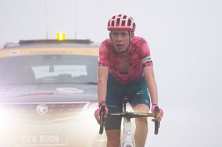Hugh Carthy (EF Education-EasyPost) riding through the mist at the Tour de Langkawi on stage 3 and seeing clearer skies ahead for the 2023 season.