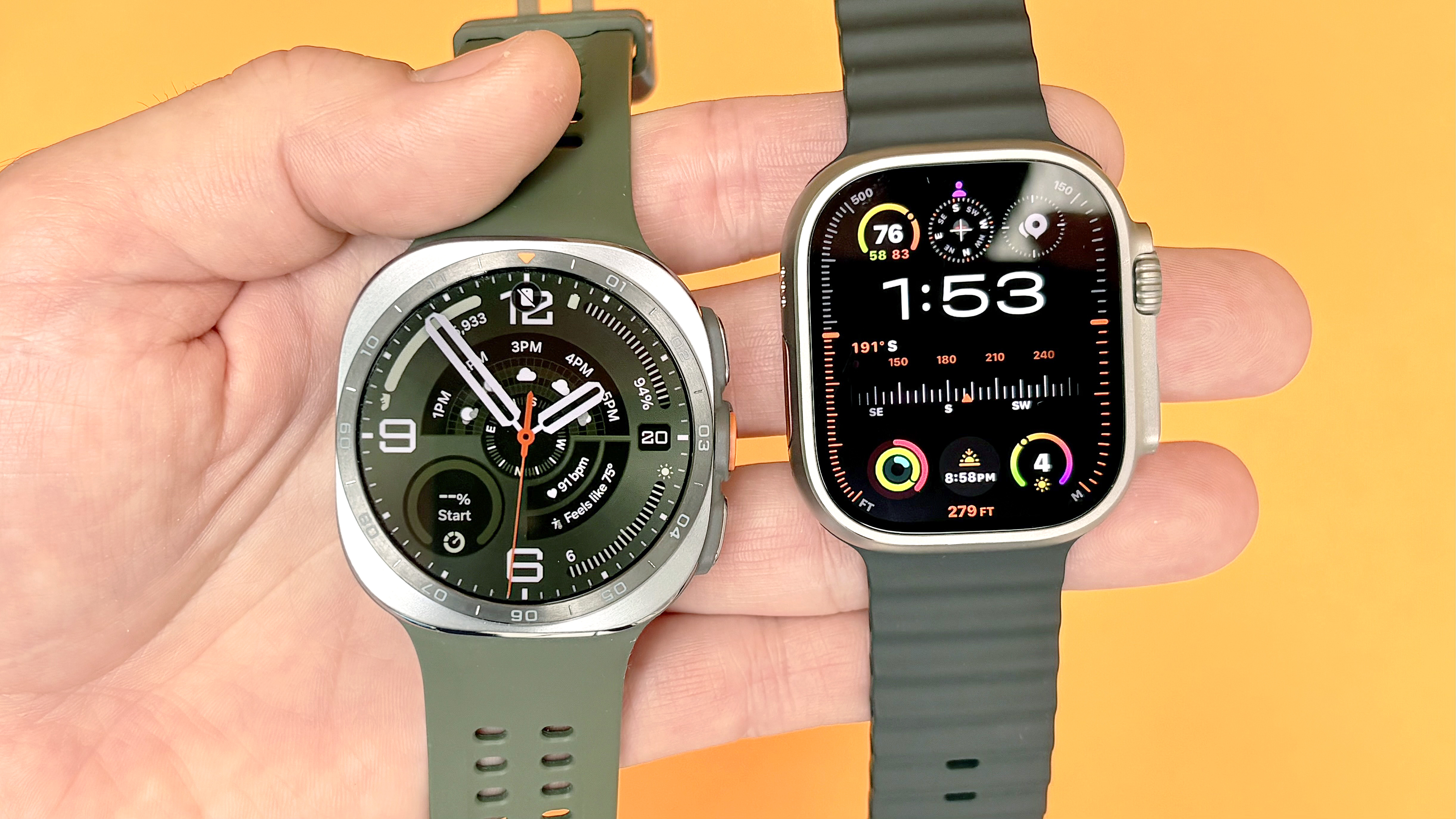 Close-up look at the Samsung Galaxy Watch Ultra 2 smartwatch