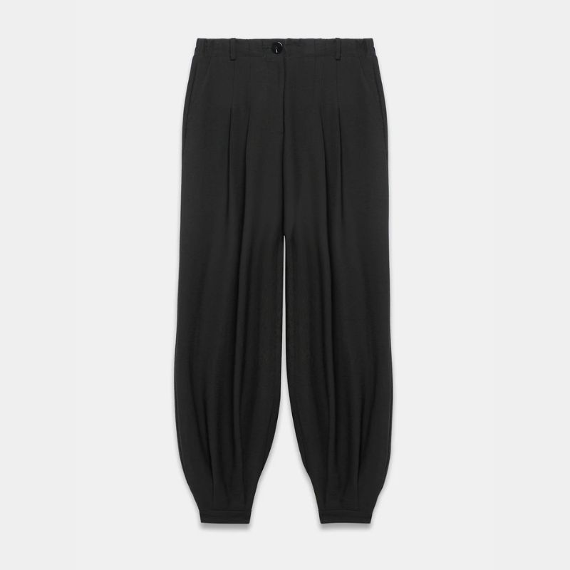 A cut out of black balloon pants