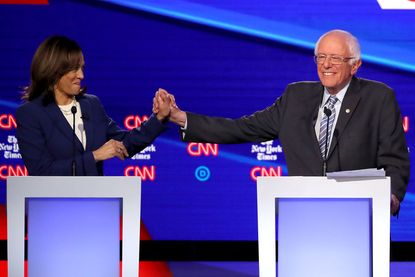 Sen. Kamala Harris and Sen. Bernie Sanders.