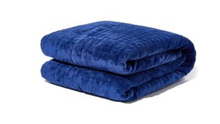 Best weighted blankets: the Gravity Weighted Blanket shown in navy