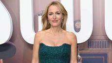 Gillian Anderson attends the world premiere of "Scoop"