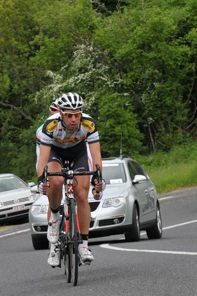 Thomas De Gendt (Topsport Vlaanderen - Mercator) driving the breakaway