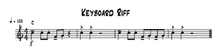 A standard keyboard riff