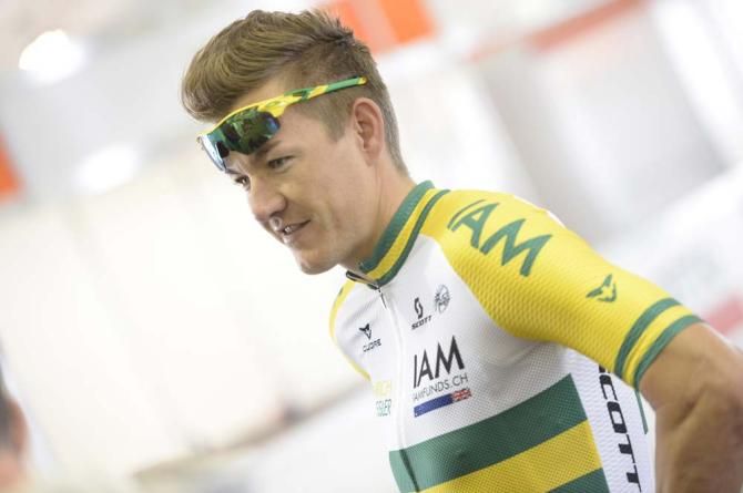 Heinrich Haussler (IAM Cycling) in his Australian champion's jersey