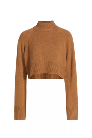 Reformation Garrett Cashmere Cropped Turtleneck Sweater