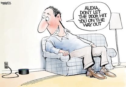 &nbsp;Political&nbsp;Cartoon&nbsp;U.S.&nbsp;Amazon Cancelled Deal New York Alexa Privacy